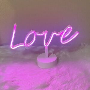 Pink Neon Love Sign